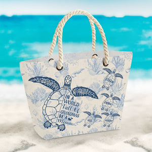Toile De Jouy World Full Of Grandmas Beach Bag Personalized Gift For Family HO82 894846