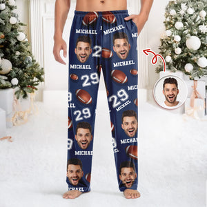 Custom Photo, Name And Number Pajamas Christmas Gift For Football Lovers CH07 899484