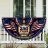 Custom Family Name 250th Birthday Party Patriotic Shield Eagle Non-Pleated Fan Flag CH07 911692