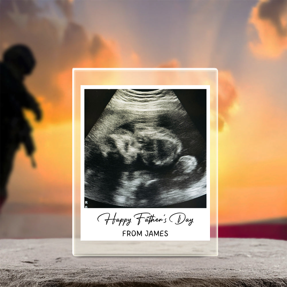 Custom Photo Happy Father's Day From Kid Acrylic Block Plaque CH07 911564