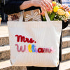 Personalized Mrs. Corduroy Yarn Tote Bag, Teacher Appreciation Gift LM32 669275