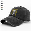 Personalized Vintage Photo Dad, Mom Washed Denim Baseball Cap TH10 170103