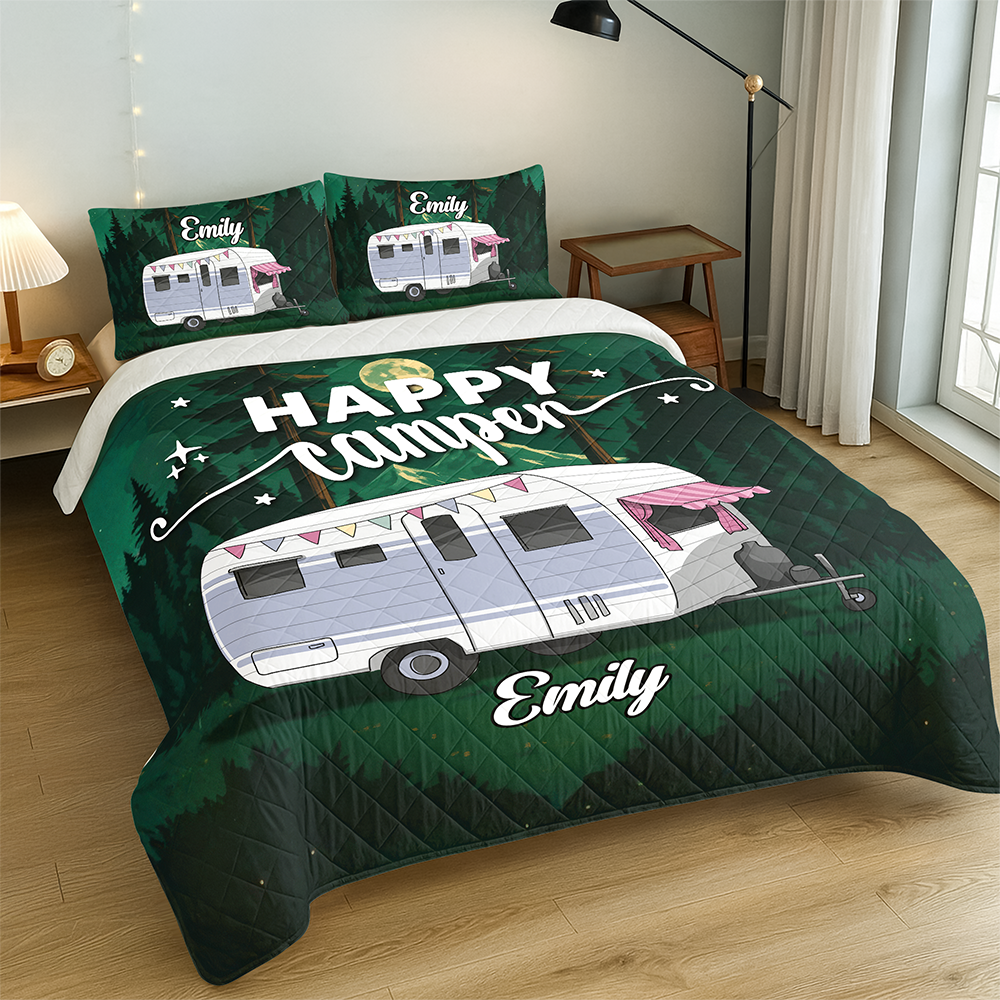 Life Is Better At The Campsite Personalized Quilt Bedding Set LM32 897291