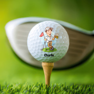 Custom Funny Face Best Dad Best Mom By Par Golf Ball HO82 900808