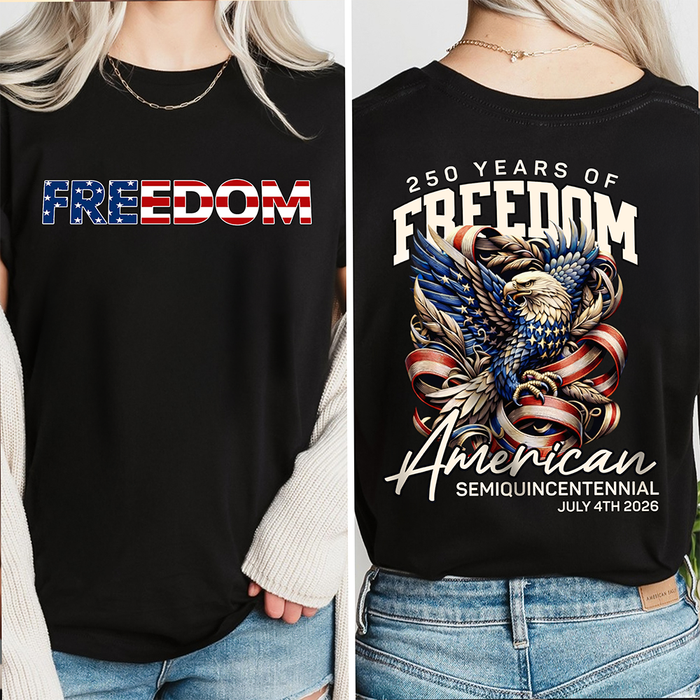 250 Years America Of Freedom Back & Front Dark Shirt TH10 169339