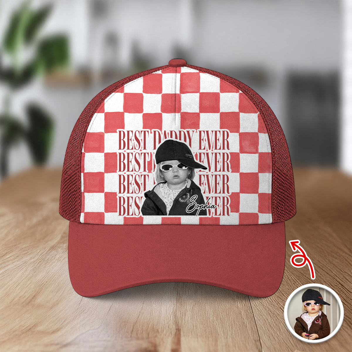 Custom Photo Best Dad, Mom Ever Patch Hat Gift For Parent LM32 669075