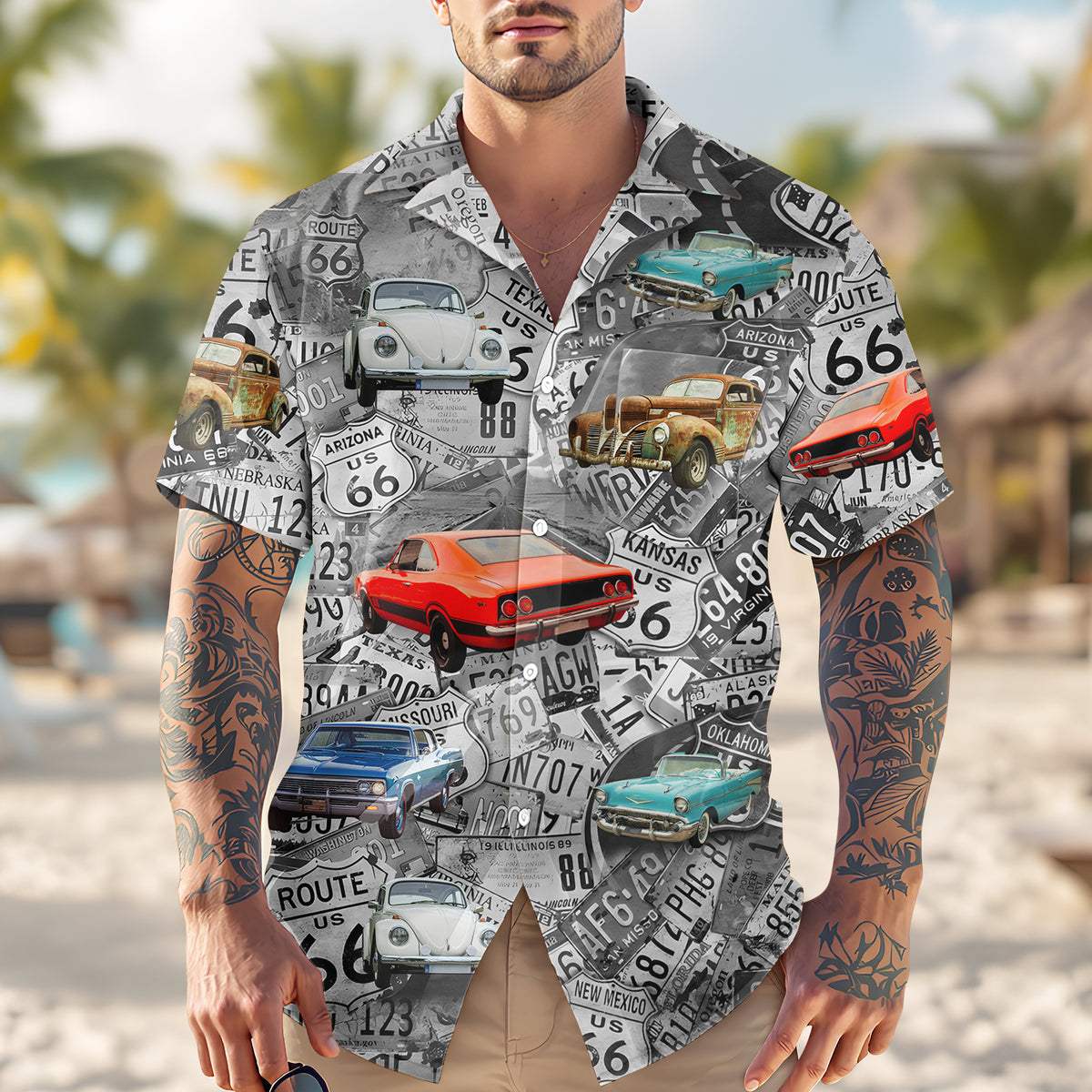 Custom Car Photo High Quality Unisex Hawaiian Shirt HO82 894432