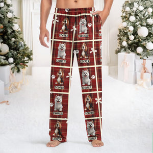 Custom Cute 3D Dog Face Bow Paw Prints Sweatpants For Dog Lovers LM32 897155