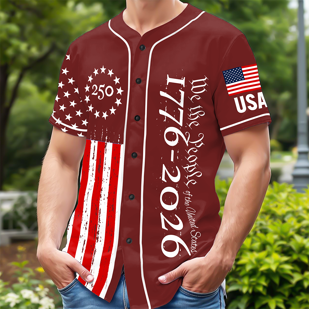Personalized We The People US 250 1776-2026 America Flag Baseball Jersey CH07 911300