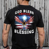 Personalized 250 Years of Blessing Shirt, Patriotic God Bless America Eagle Back Shirt CH07 910540