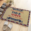 Personalized USA 250th Birthday Faux Yarn Pattern Doormat - 2D Printed Not Embroidered Patriotic America Decor HO82 901576