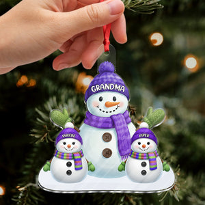 Custom Name Snowman Family Acrylic Ornament CH07 899778