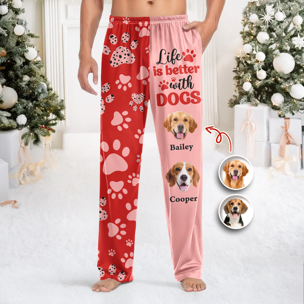 Custom Photo Life Is Better With Dogs Sweatpants For Dog Lover TH10 894299