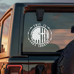 This Is God's Country - America 250 Years Car Window Decal Sticker LM32 895831