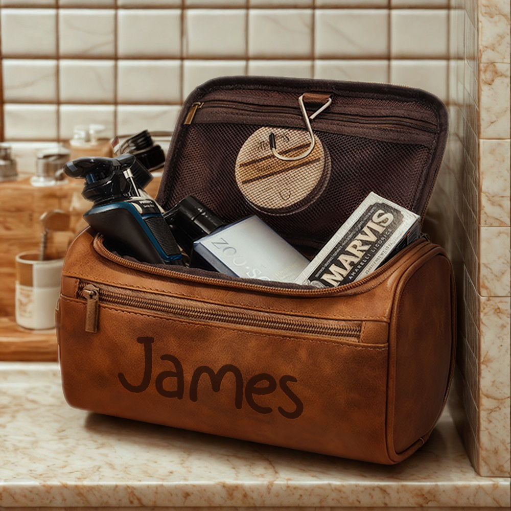This Grandpa Belongs To Personalized Toiletry Bag With 2 Zip Gift For Grandpa And Dad TH10 894923