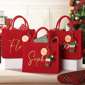 Personalized Name Red Christmas Eve Bag HO82 900444