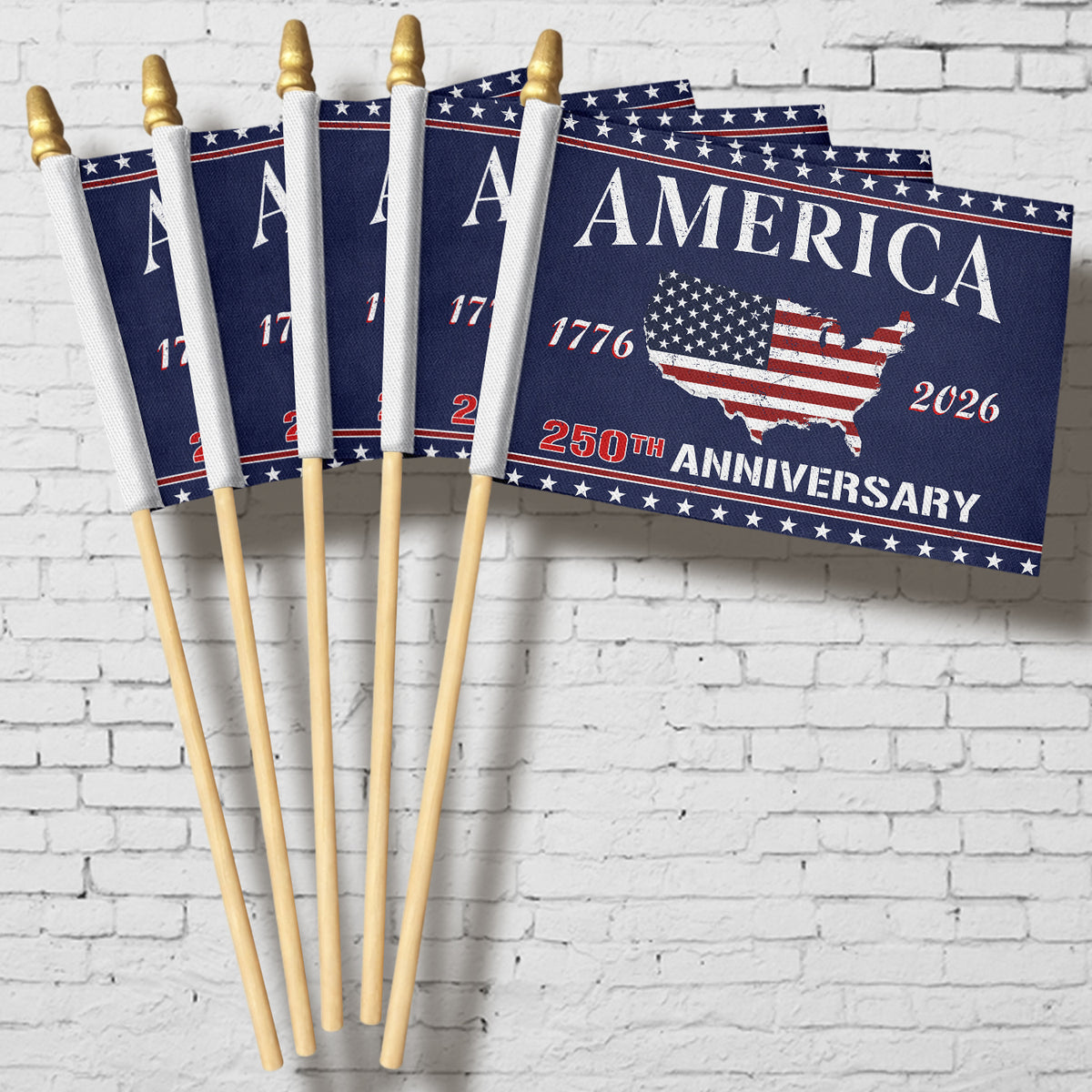 1776 - 2026 America 250th Anniversary Handheld Flag HA75 898850
