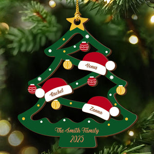 2025 Christmas Tree Layered Wood Ornament Personalized Gift For Family HO82 900634