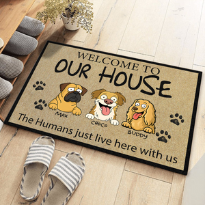 Welcome To Cute Dog's House Doormats For Dog Lovers LM32 893351