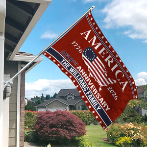Personalized Family Name America 250th Anniversary Banner House Flag LM32 897163