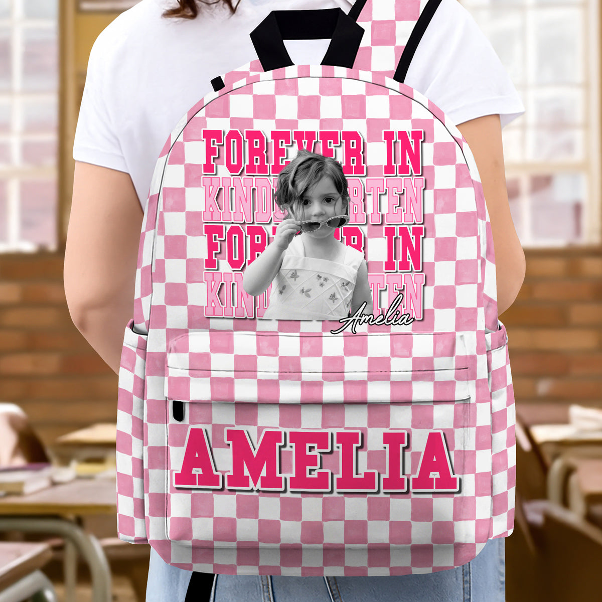 Forever in Kindergarten Backpack – Personalized Photo School Bag for Kids TH10 170291