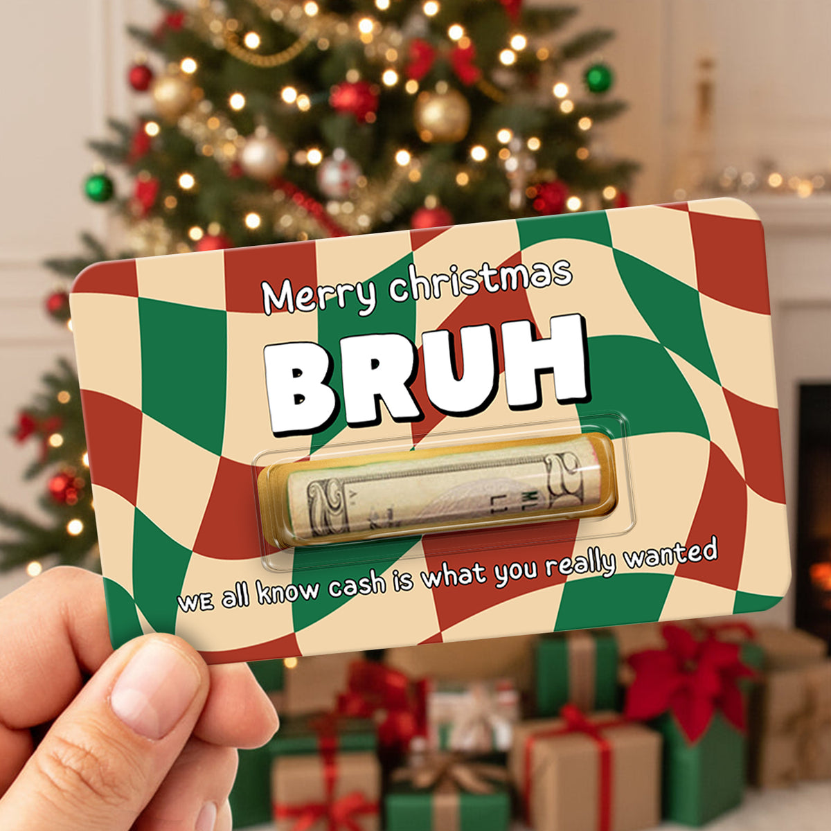 Merry Christmas Bruh Funny Money Holder Card Gift For Birthday, Holiday, Christmas LM32 669725
