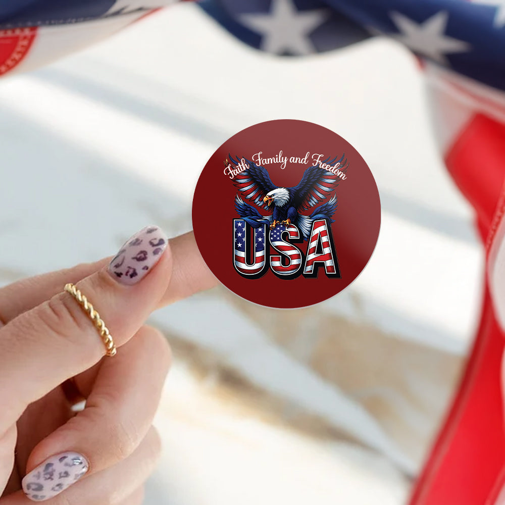 Faith Family And Freedom USA Roll Sticker TH10 898347