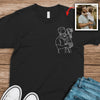 Custom Dad And Kids Portrait Photo Drawing Style Family Dark Shirt Gift For Father's Day, Birthday Gifts HO82 893988