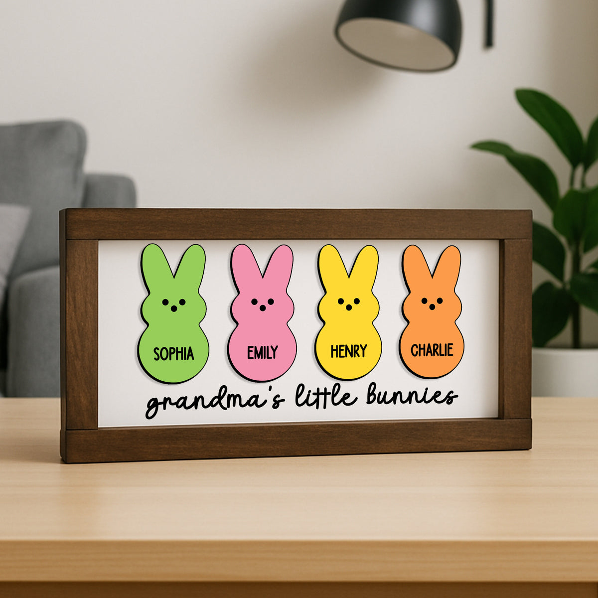 Custom Grandma's Little Bunnies Frame TH10 898999