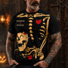 Skeleton Couple Love 3D AOP Shirt, Romantic Skull Skeleton Shirt, Cute Horror Couple Gift, Matching Couple Gift HO82 903520