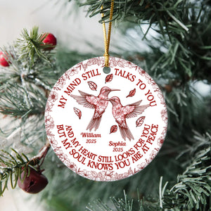 My Mind Still Talks To You Toile - Personalized Ceramic Ornament HA75 897460