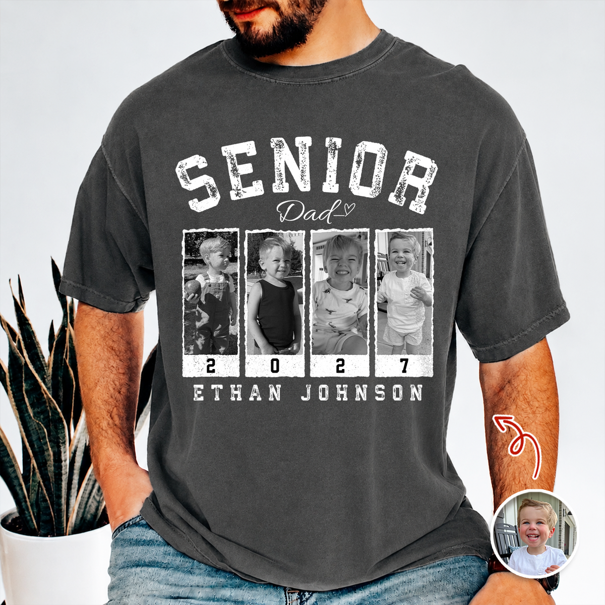 Personalized Photo Senior 2027 Vintage Comfort Shirt HA75 922004