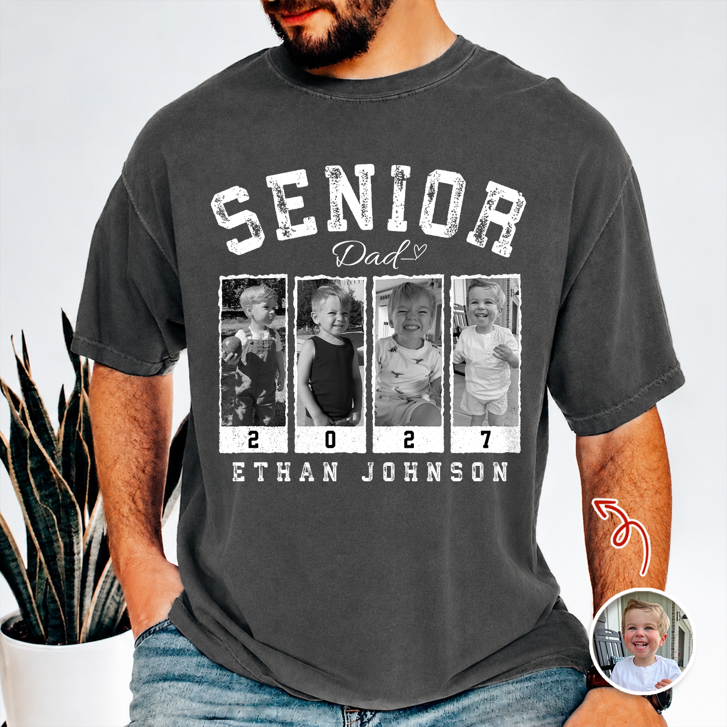 Personalized Photo Senior 2027 Vintage Comfort Shirt HA75 922004