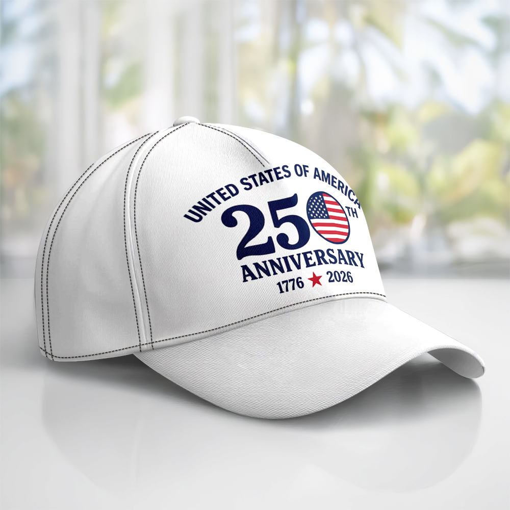 250th Anniversary 1776-2026 Patriotic USA AOP Cap TH10 170217