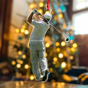 Custom Photo Golf Player Acrylic Ornament Christmas Gift For Golf Lovers HA75 897658