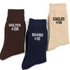 Custom Team Name & Number Embroidered Socks, Personalized Sports Gift TH10 170919