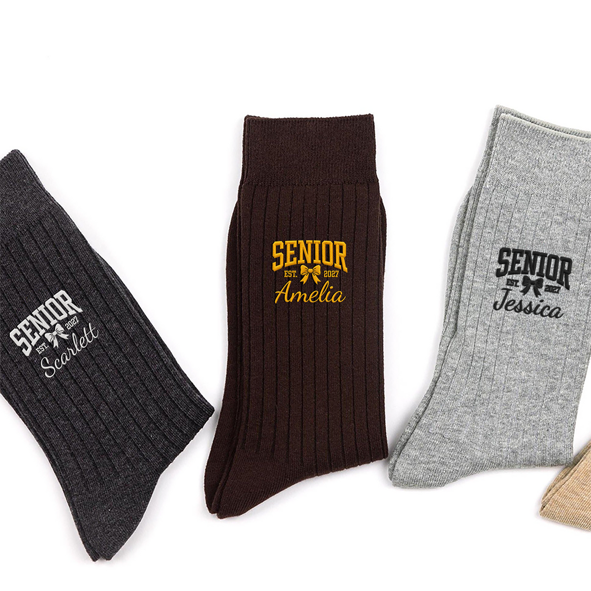 Personalized Senior Class of 2027 Embroidered Socks Senior Gift for Class of 2027 CH07 180426