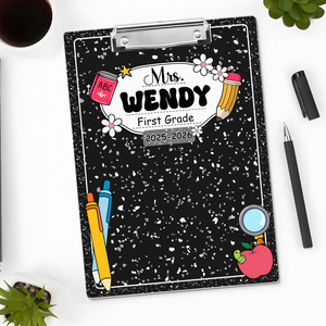 Custom Teacher Name Composition Style Clipboard Back To School Gift HO82 894308