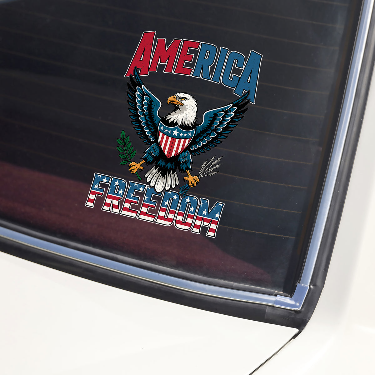 America Freedom USA Flag 250 Birthday Car Window Decal Sticker CH07 896512