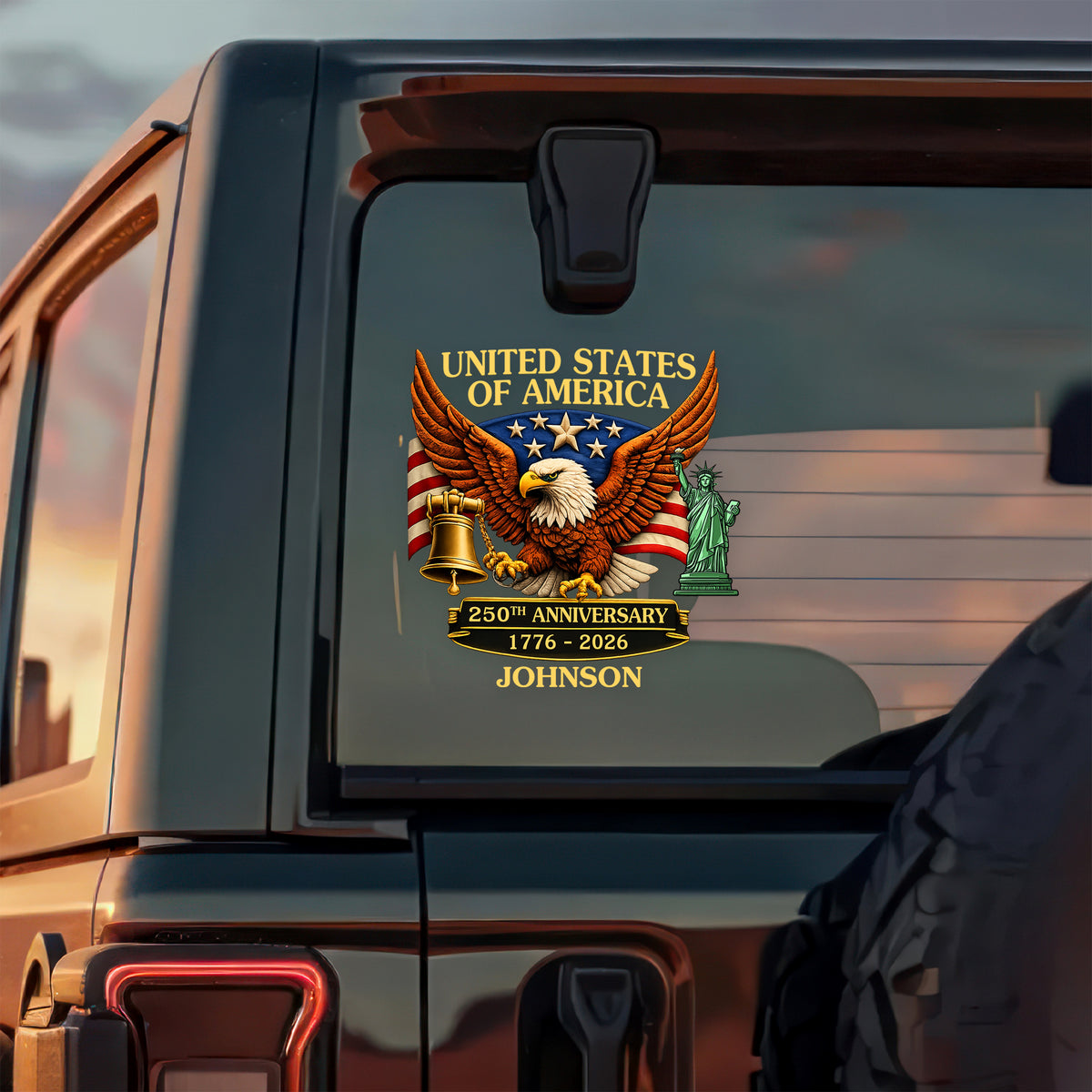 United State Of America 250th Anniversary Car Window Decal Sticker TH10 898693