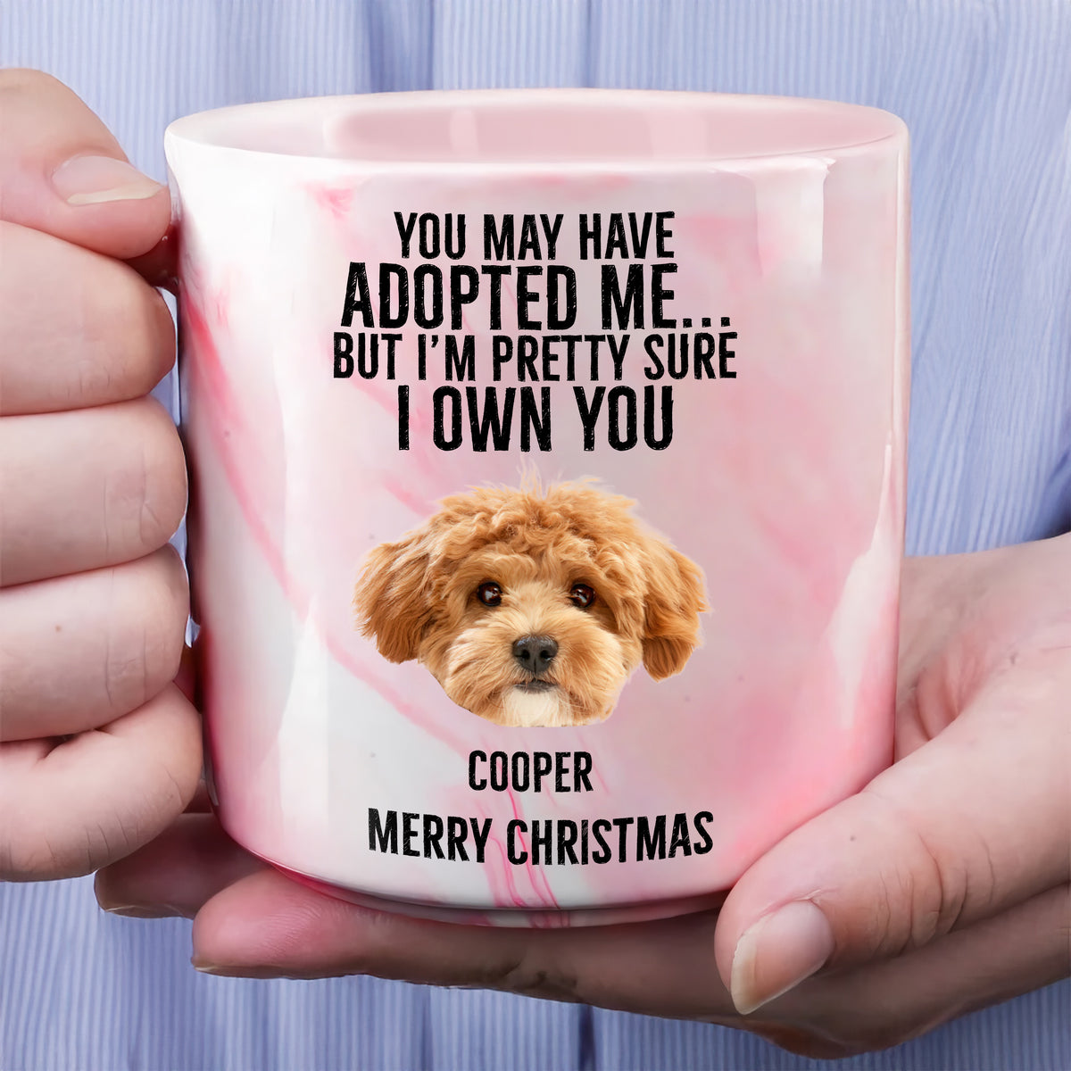 Custom Photo I'm Pretty Sure I Own You Personalized Marble Mug For Dog Lover LM32 895071