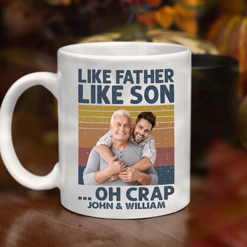 GeckoCustom Custom Photo Like Father Like Son Family Mug N304 890313