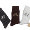 Custom Initial Embroidered Couple Socks, Personalized Wedding Keepsake HO82 903468