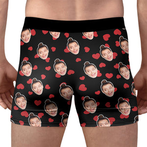 Custom Face Photo Kiss Me Men's Boxer Brief Funny Valentine Gift For Husband/Boyfriend CH07 899742