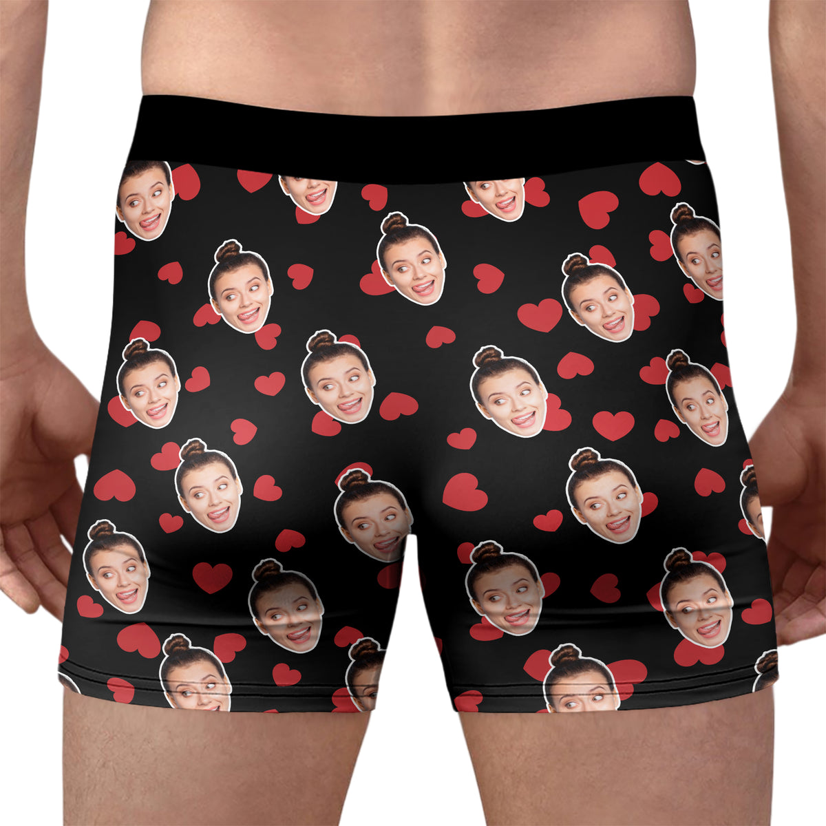 Custom Face Photo Kiss Me Men's Boxer Brief Funny Valentine Gift For Husband/Boyfriend CH07 899742