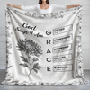 God Says I Am Name Letter In Bible Toile De Jouy Style - Personalized Blanket CH07 896956