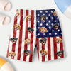 Custom Dog Photo With Us Flag Beach Short For Kid TH10 894103