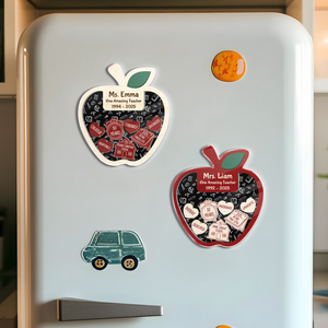 Personalized  Teacher Retirement Acrylic Apple Shaking Magnet Gift From Student HO82 894266