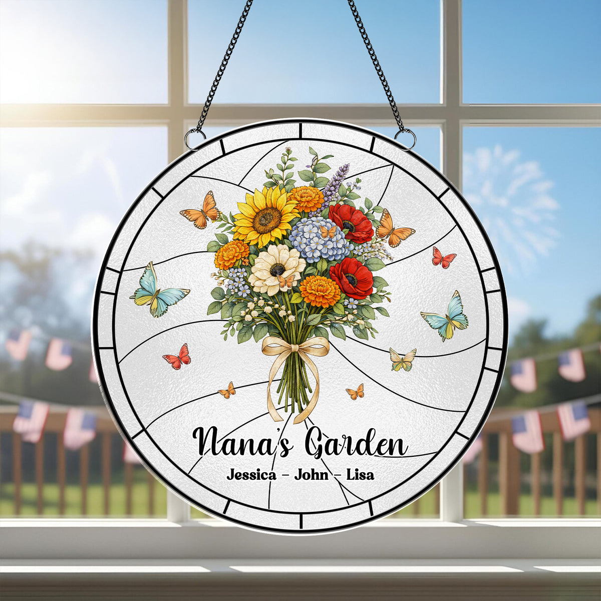 Personalized Family Name Stained Glass Suncatcher TH10 898757