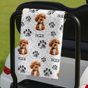 Custom Dog Cat Paw Pattern Golf Towel Gift For Dog Cat Lovers HA75 892564